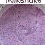 Close up of blueberry milkshake