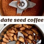 Grinding date seeds into powder