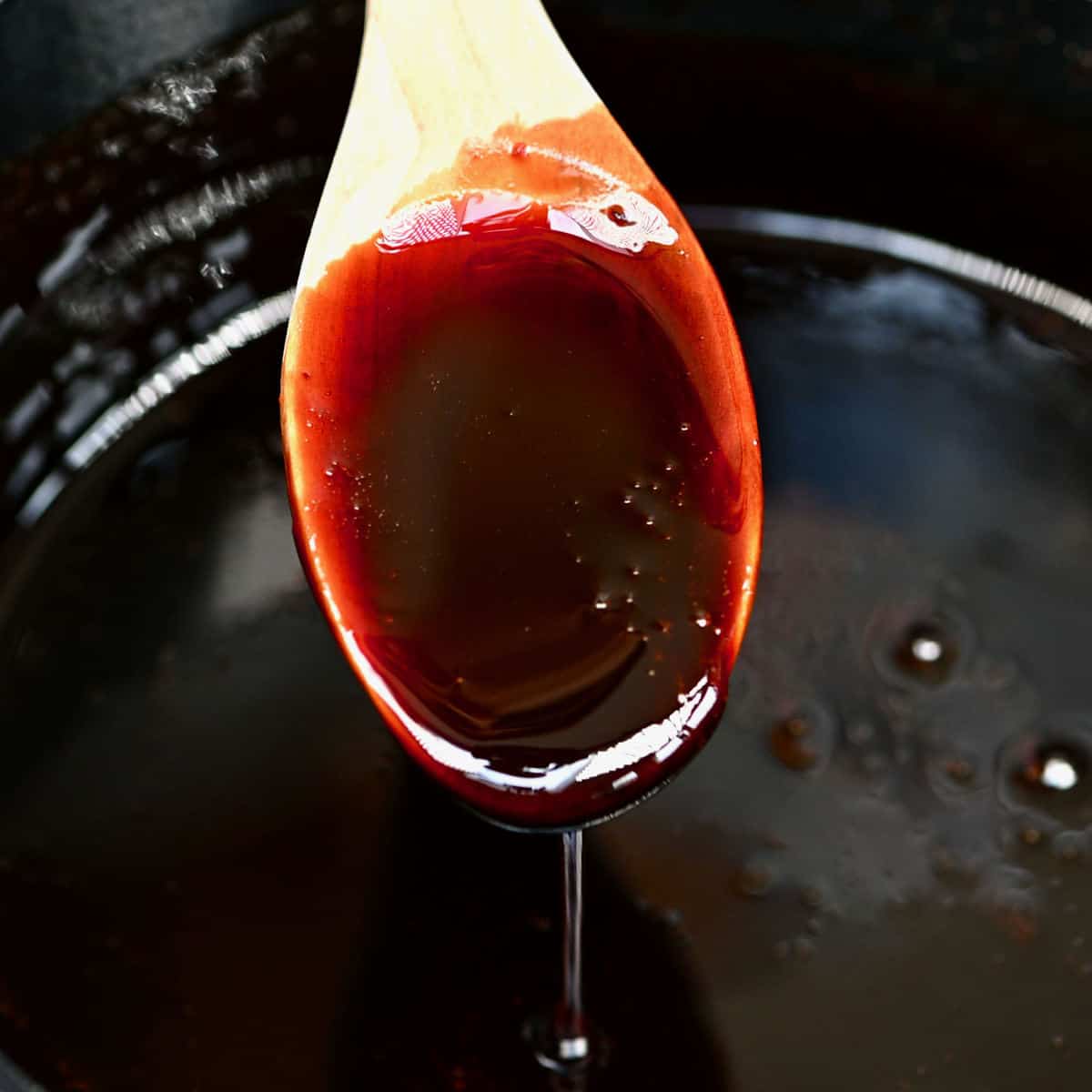 A spoonful of homemade date syrup