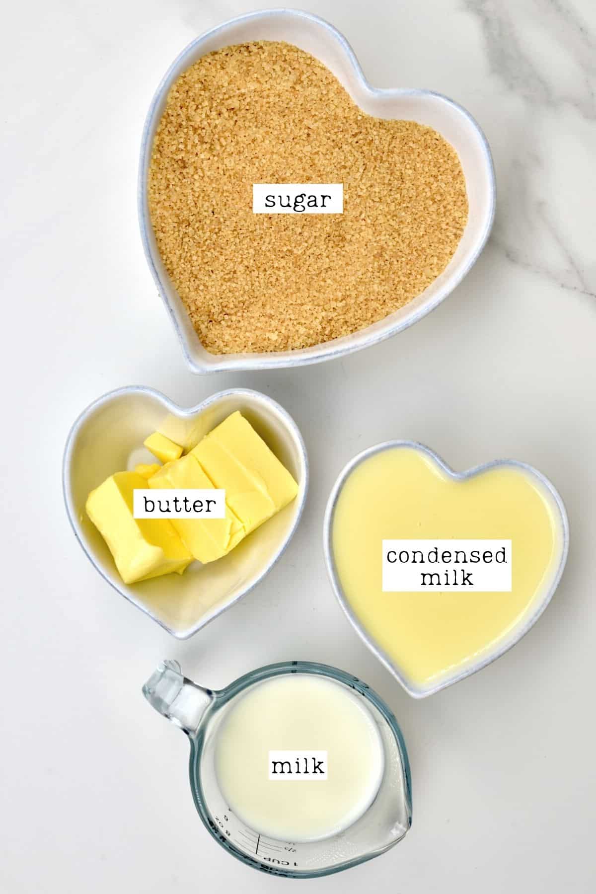 Ingredients for fudge