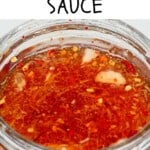 Honey garlic chili dip in a jar