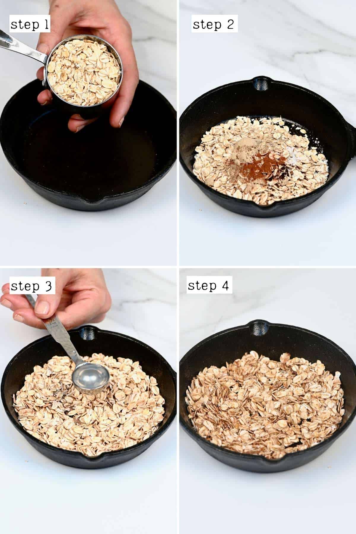 Steps for preparing crispy oats