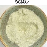 Rosemary herb salt in a bowl