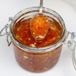 A spoonful of honey garlic chili dip