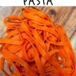 Red lentil tagliatelle pasta