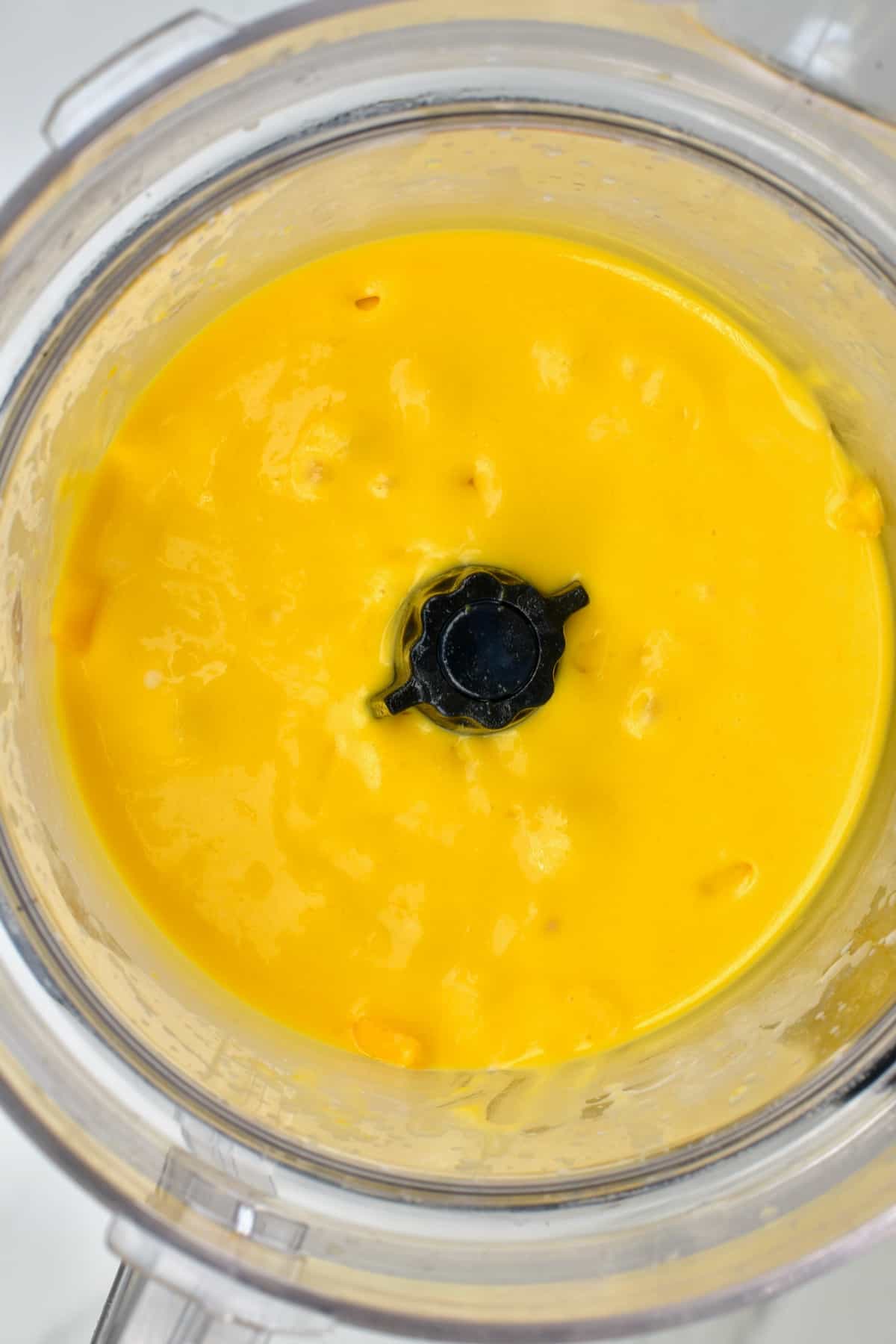 Mango smoothie in a blender