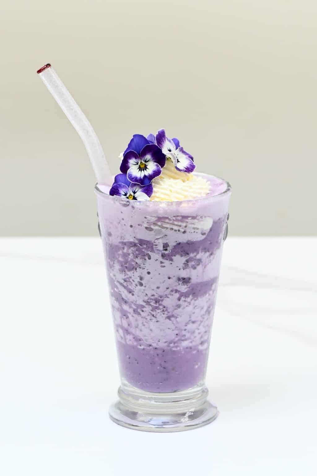 Healthy Blueberry Milkshake (Ube Blueberry Frappuccino) Alphafoodie
