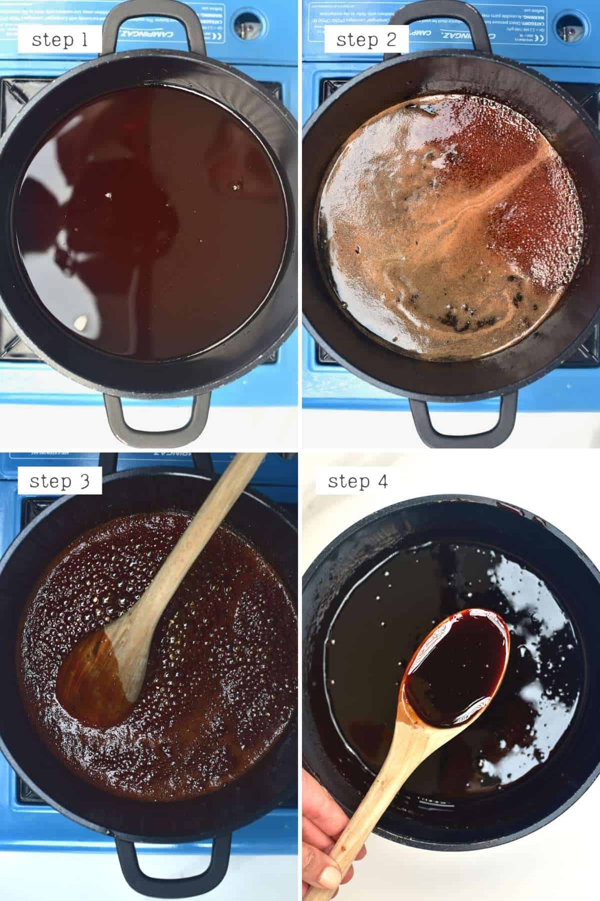 Steps for making homemade date syrup
