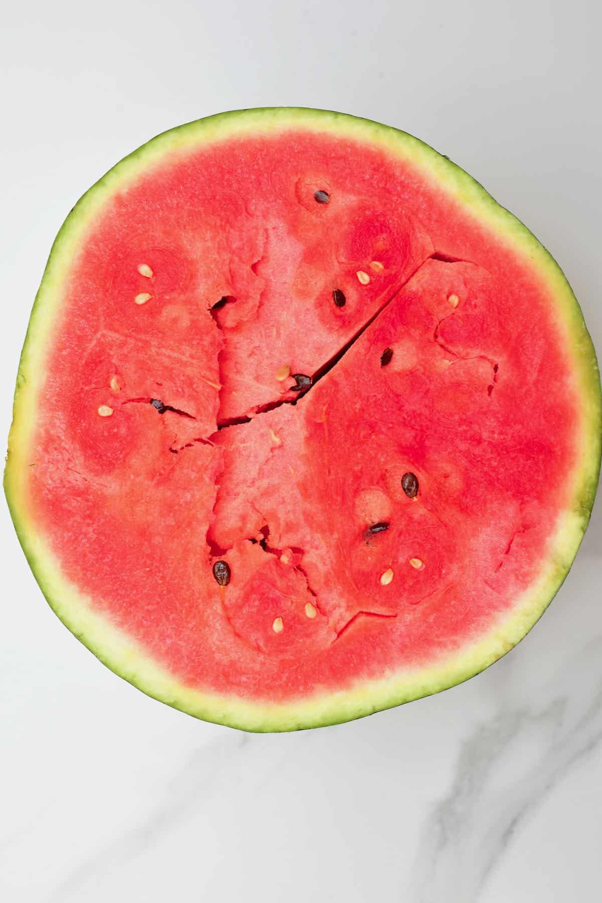 A half of a watermelon