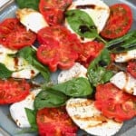 A serving of caprese salad