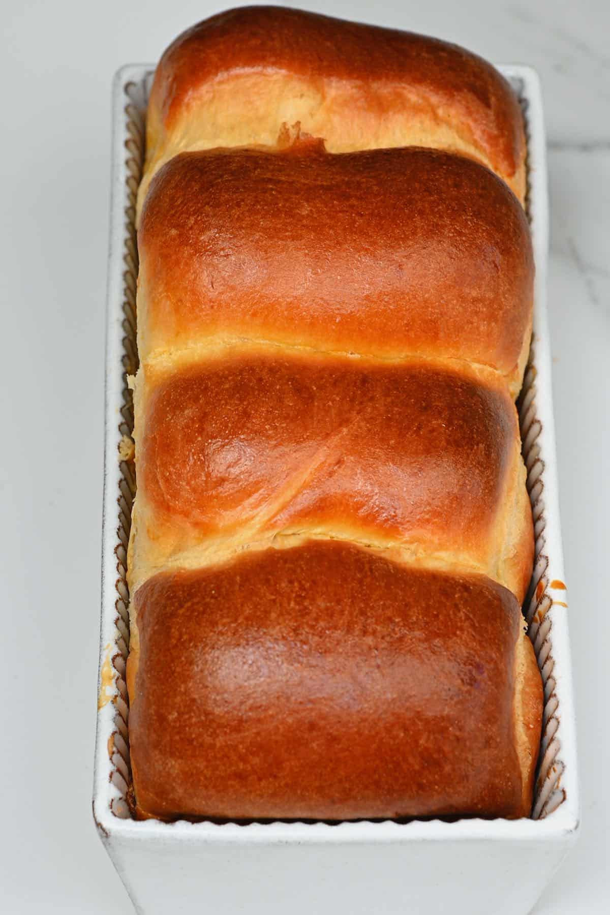 Brioche in a loaf tin