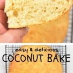 A piece of coconut bake