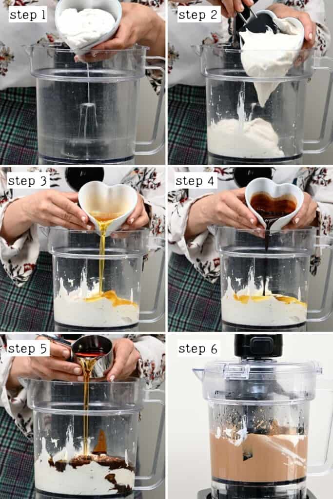 Steps for preparing base for coffee ice cream