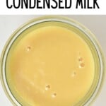 Condensed milk in a container