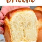 A piece of brioche loaf