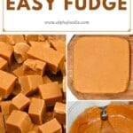 Steps to make homemade caramel fudge