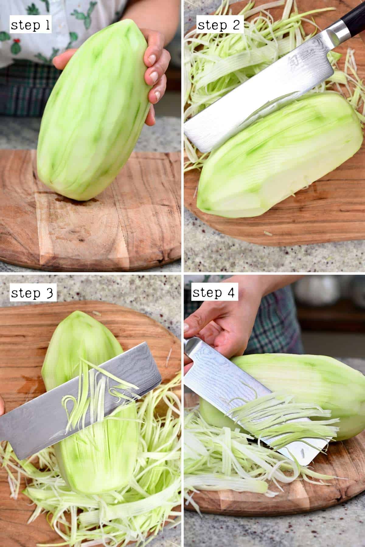 Alternative way to shred a papaya