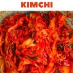 A serving of homemade kimchi