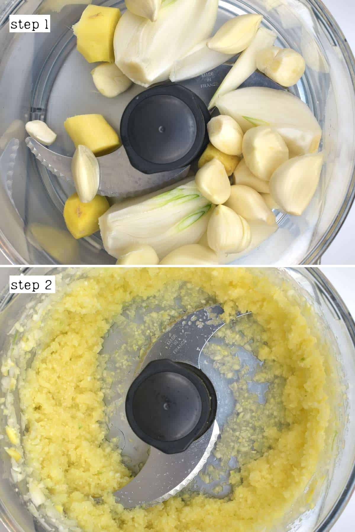 Steps for processing garlic and onion