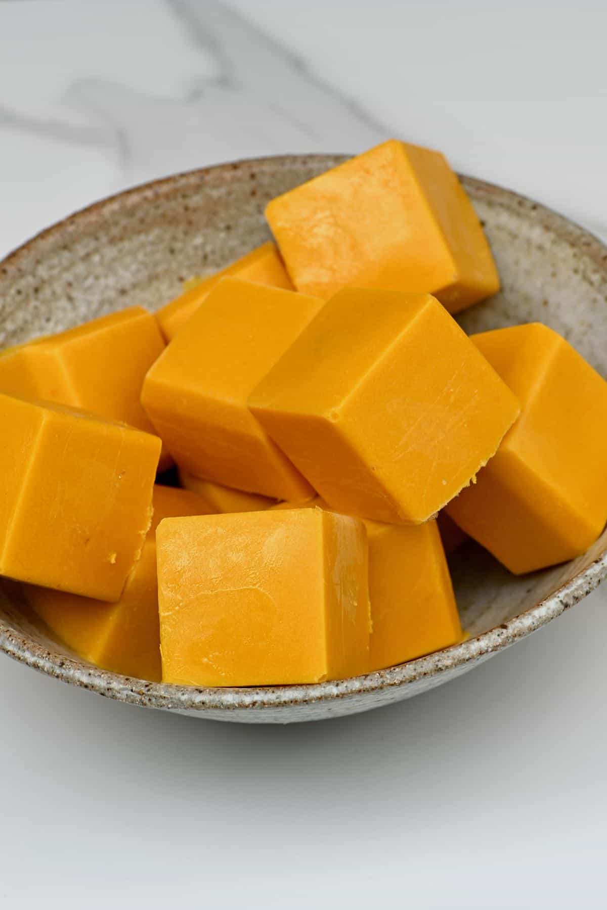 Frozen mango cubes