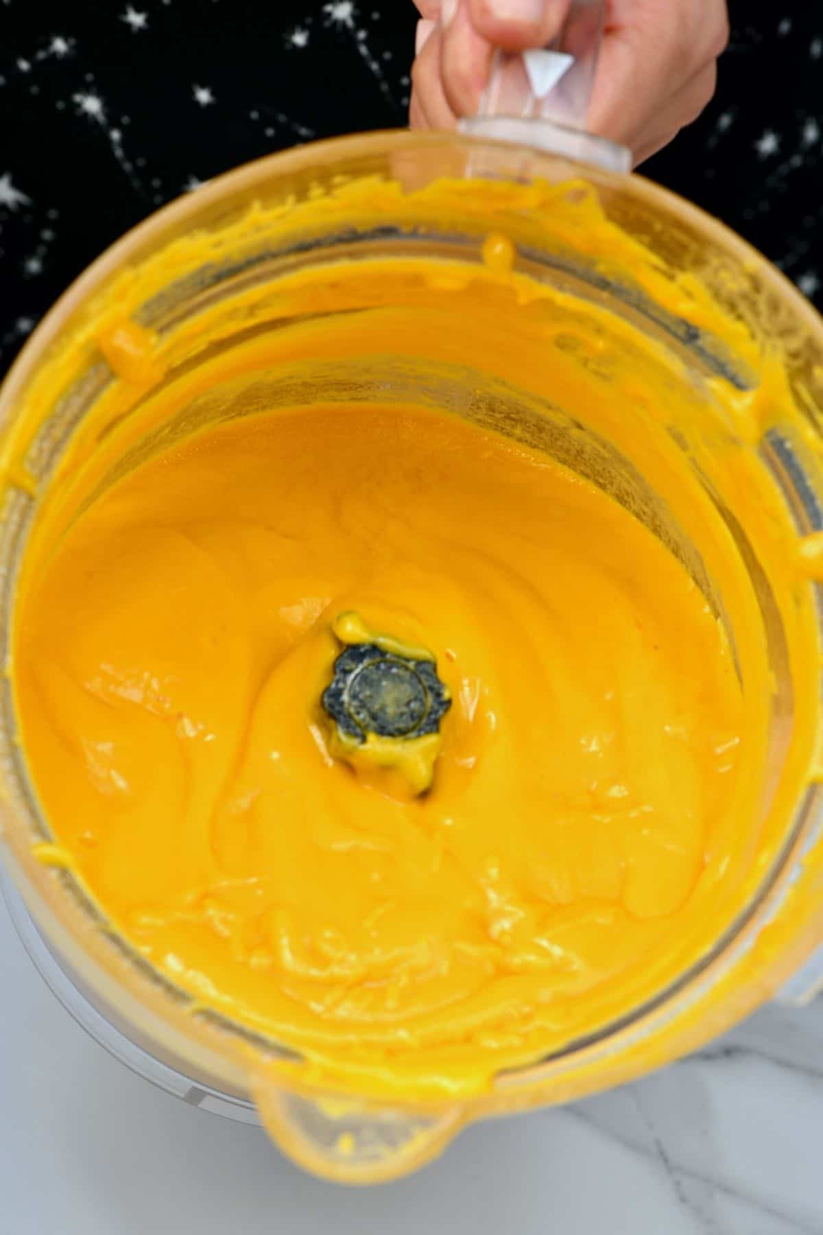 Mango blended into a puree