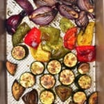 A baking tray with roasted veggies - 16