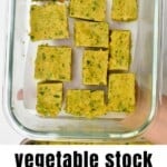 Vegetable stock cubes in a container