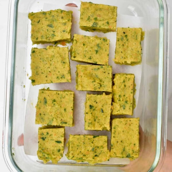 Vegetable stock cubes in a container