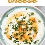 Whipped cheese topped with honey and thyme