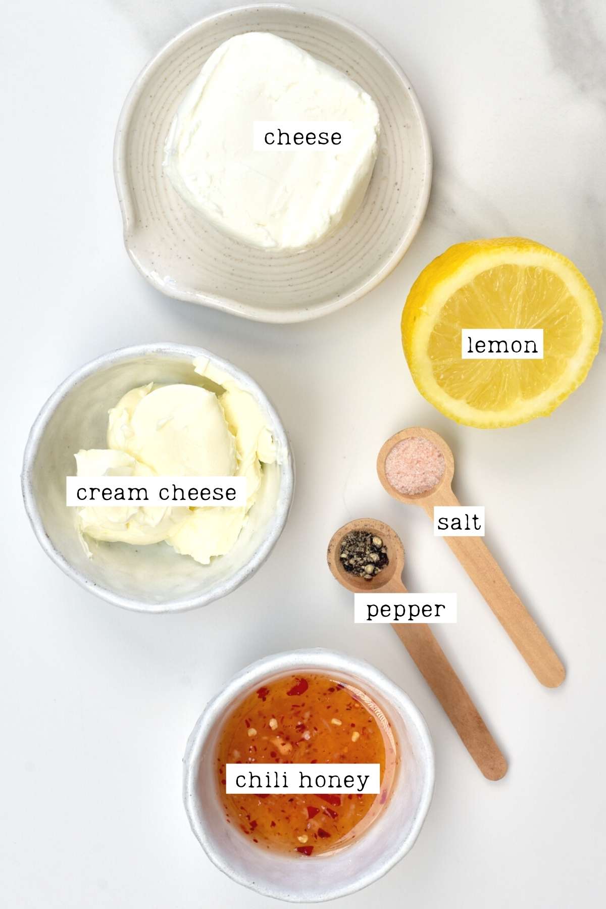 Whipped cheese ingredients