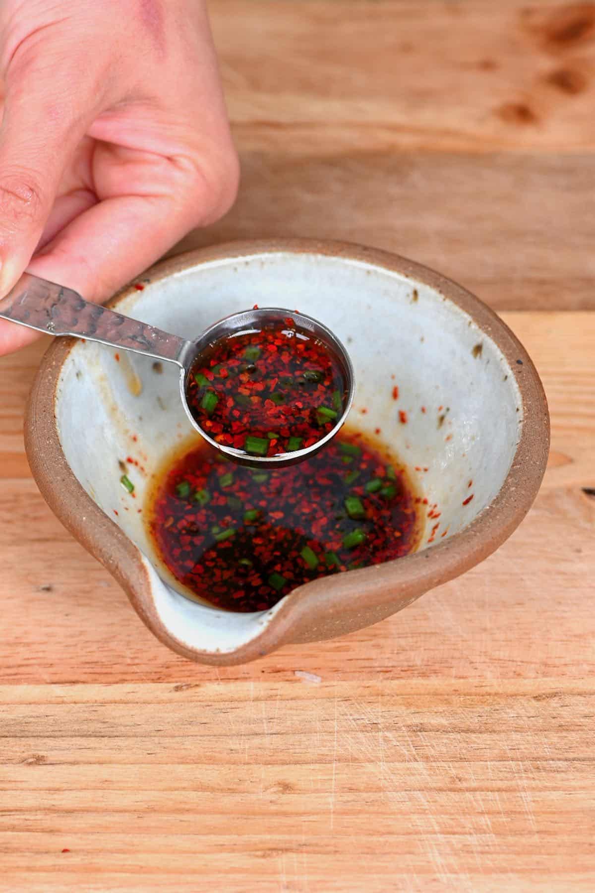 Dipping sauce for Korean fritters