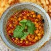 Authentic Chickpea Curry in a bowl