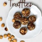 Ferrero Rocher truffles on a plate