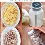 Steps for making onion powder and flakes