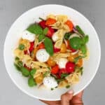 A serving of tomato pasta salad - 9