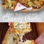 Homemade cheesy garlic bread