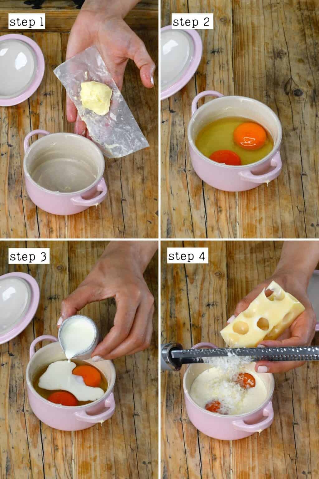 French Baked Eggs in Oven (Shirred Eggs/Oeufs Cocotte) Alphafoodie