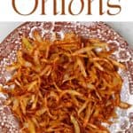 fried onions on a plate
