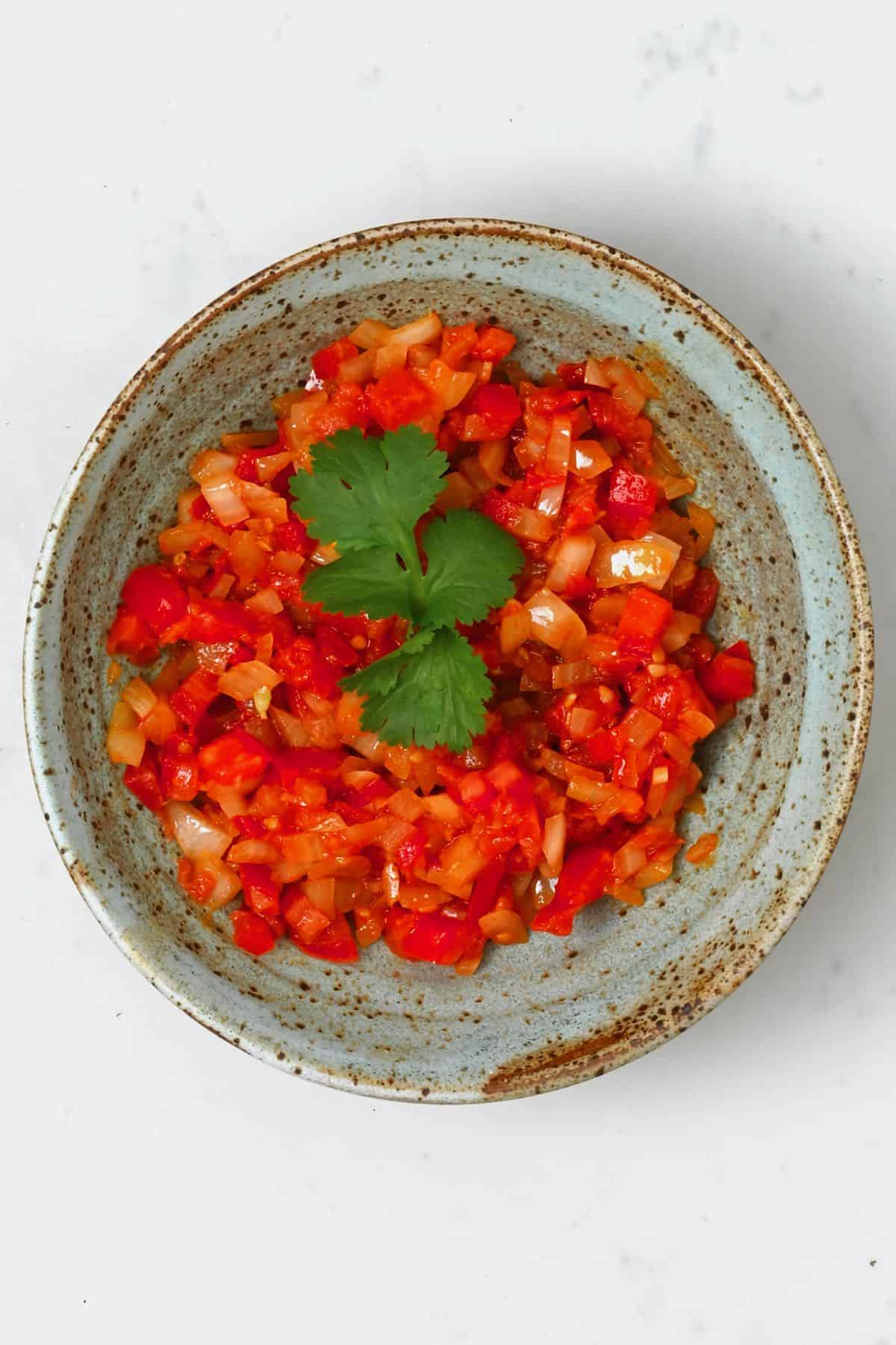 Hogao Colombian Salsa in a bowl