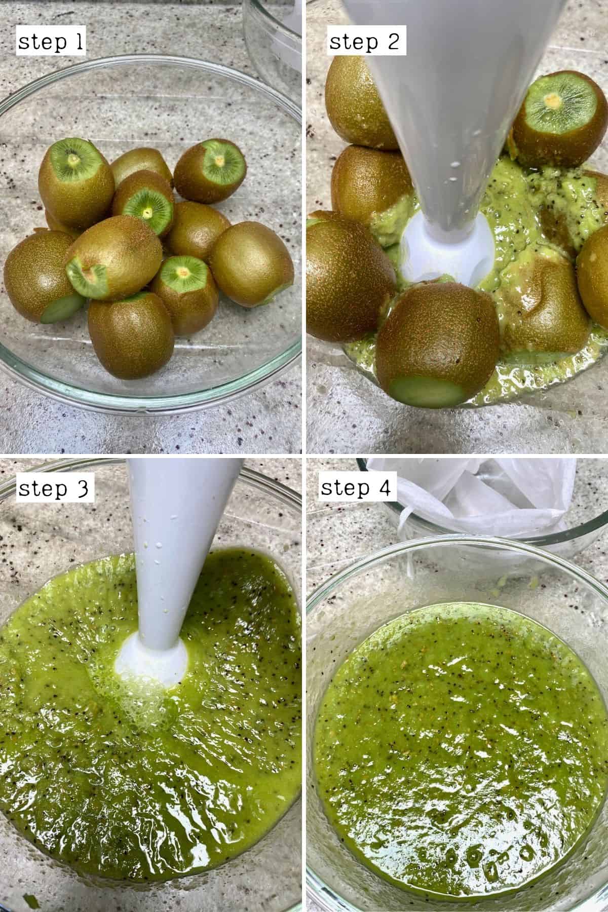 Steps for making kiwi juice