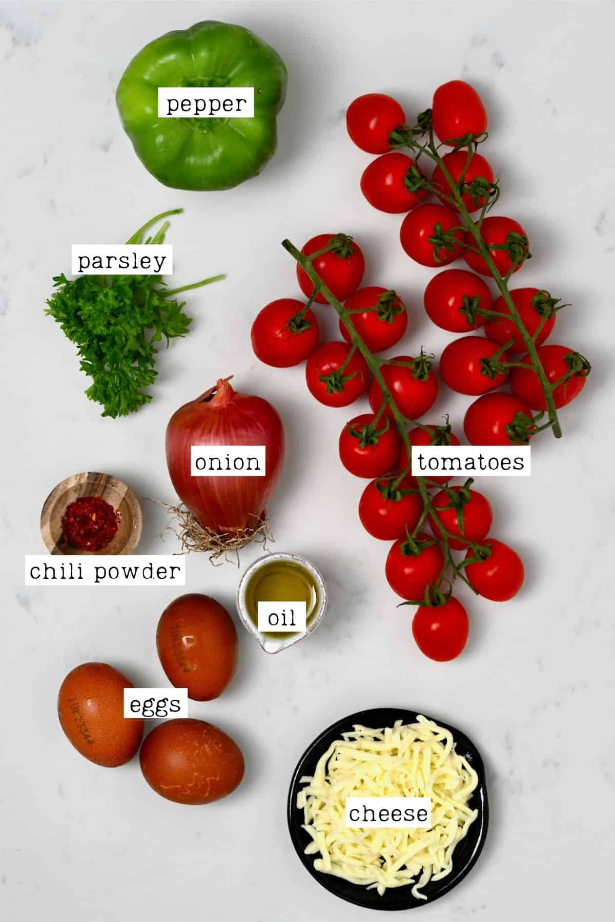 Ingredients for Menemen