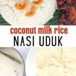 Steps to make Indonesian coconut rice