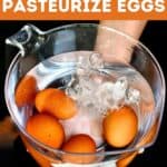 Eggs in icy water