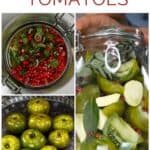 Steps to make pickled green tomatoes