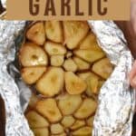 Roasted garlic in foil