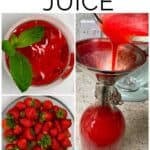 Steps to make strawberry juice