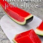 Slices of watermelon jello