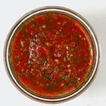 A jar with roasted tomato salsa - 14