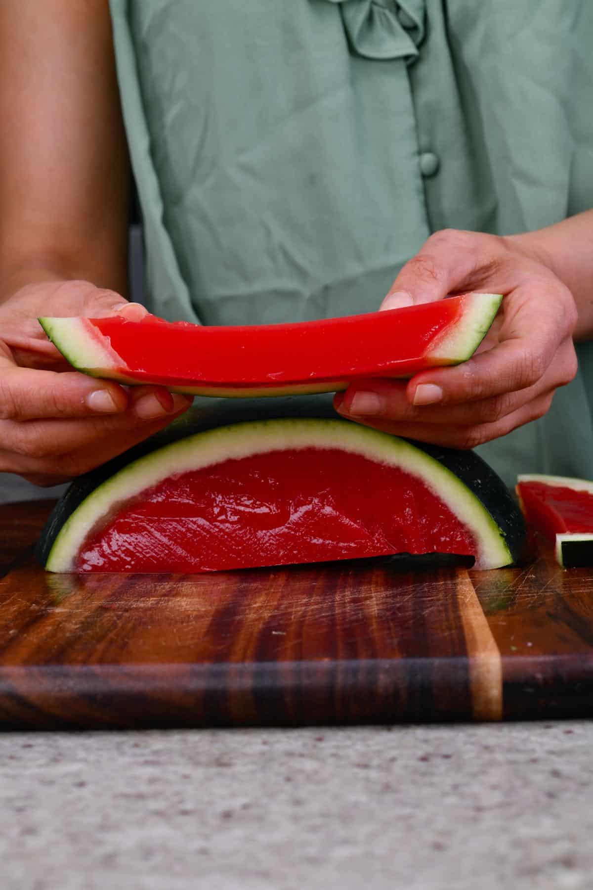 A slice of wateremelon jelly