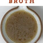 Homemade beef broth
